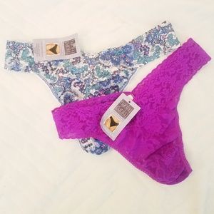 HANKY PANKY - 2 Original Rise Lace Thong Panties